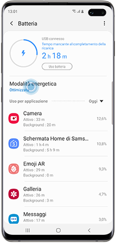 Funzioni Modalità energetica Android 9.0