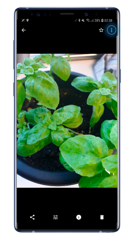 Immagine sfondo personalizzata Note9
