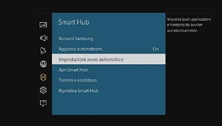 Impostazioni avvio automatico