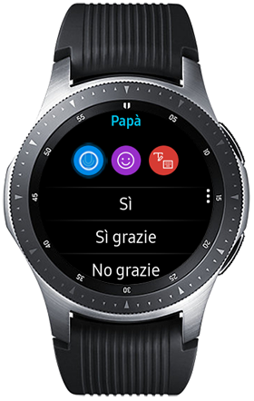 L'icona del microfono si trova nell'app Messaggi di Galaxy Watch