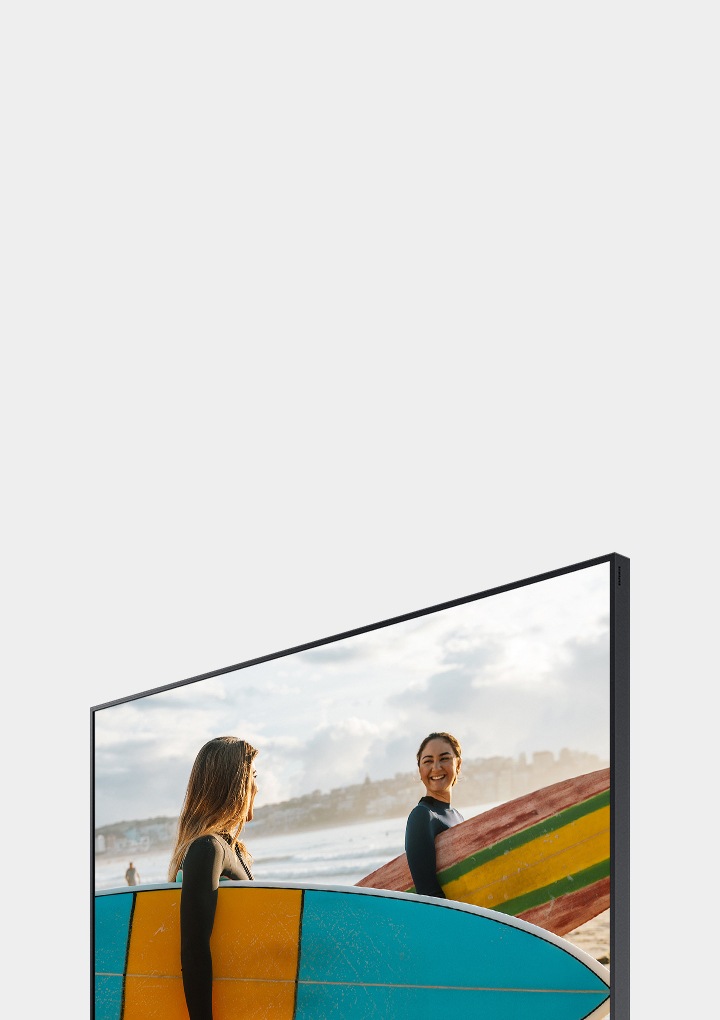 Scopri la tecnologia QLED integrata nella splendida cornice del TV.