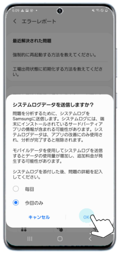 OKを押します