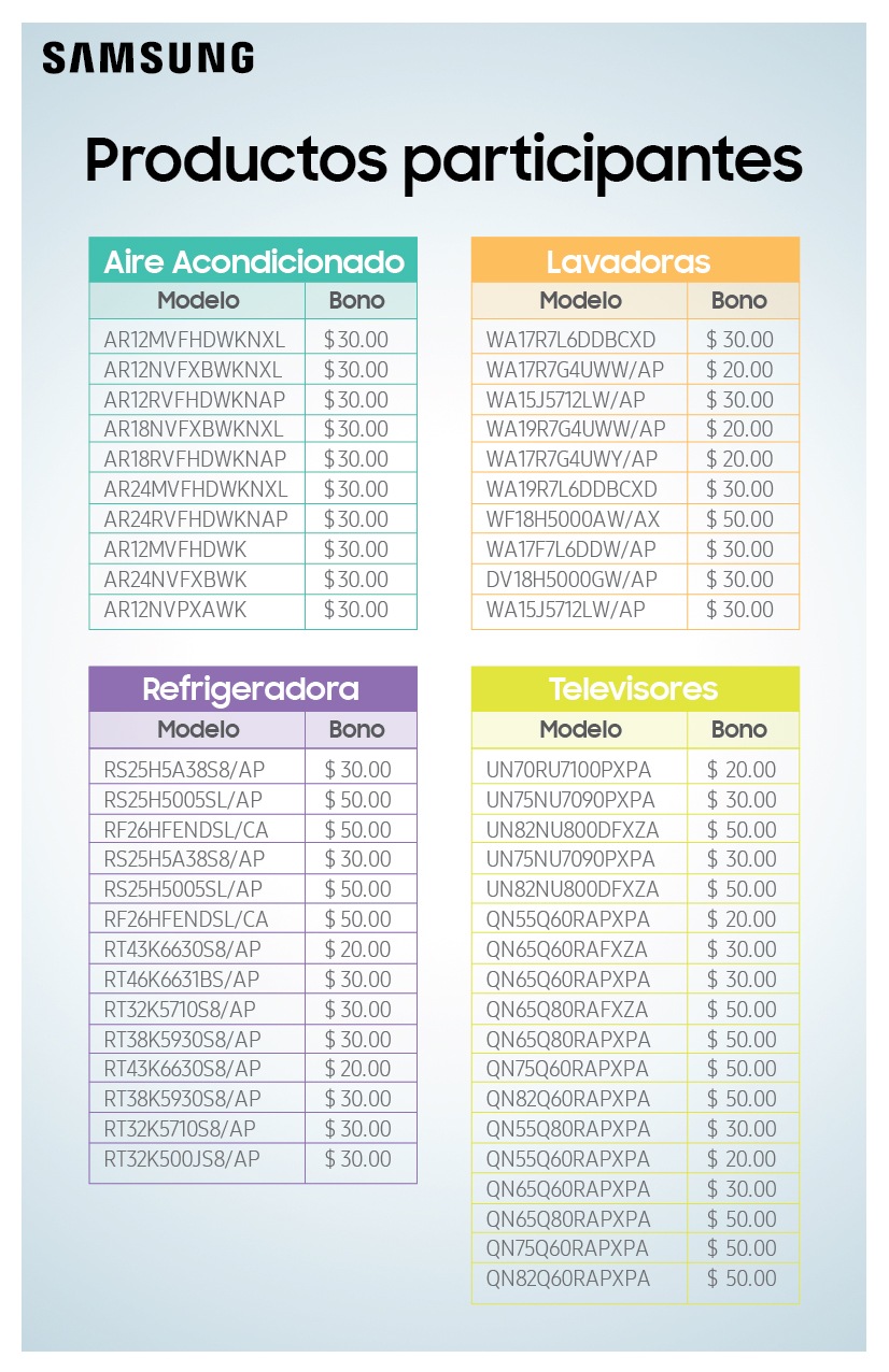 Gana con Samsung. Compra y recibe un Vale Panamá Gana con Samsung. Compra y recibe un Vale Panamá