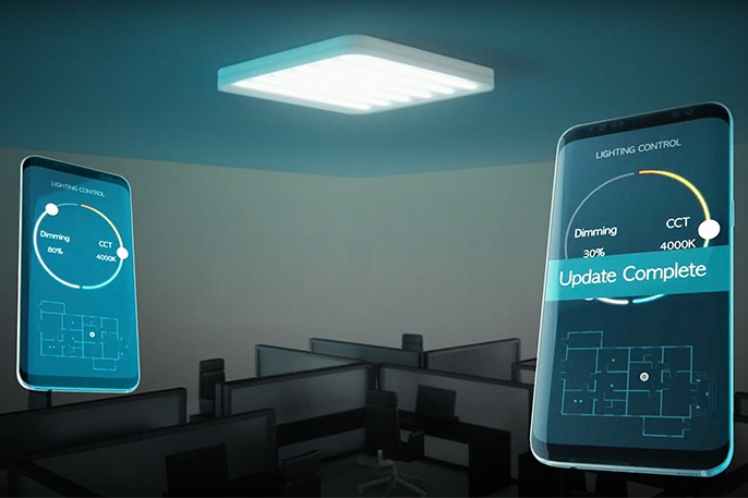 Samsung LEDs wireless control of office lighting with multi pairing