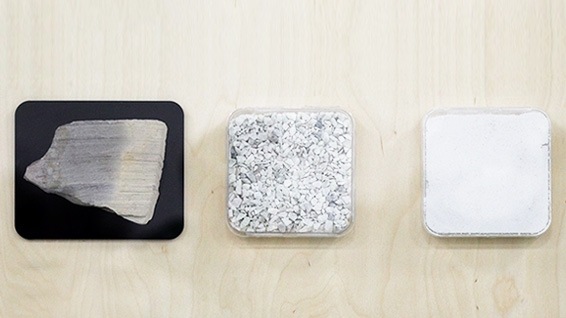 A photo of plastics containing stone flour