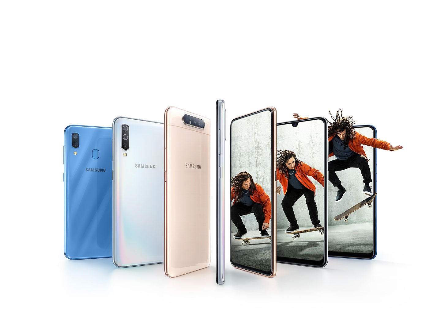 Susipažinkite su naujuoju Galaxy A. Sukurtas dalintis gyvai.