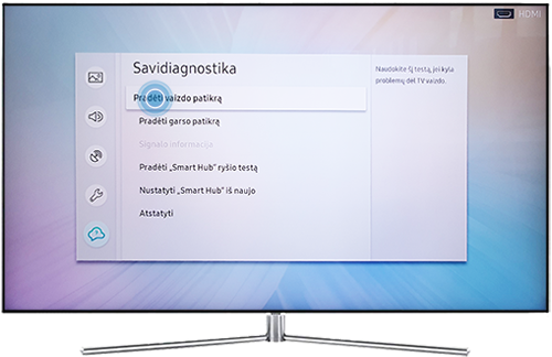 Spauskite „Pradėti vaizdo patikrą“