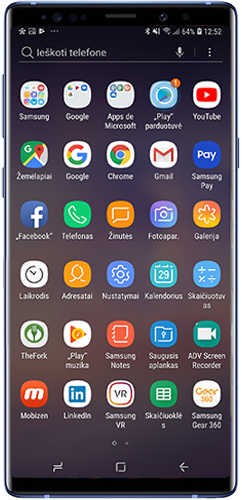 Palieskite „Play Store“