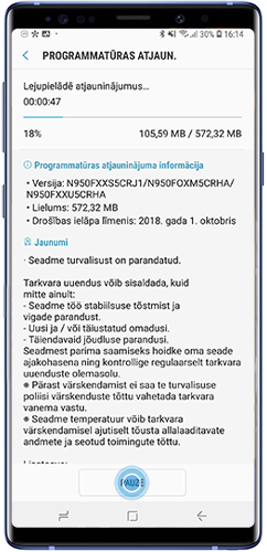 Pieskarieties opcijai Pauze