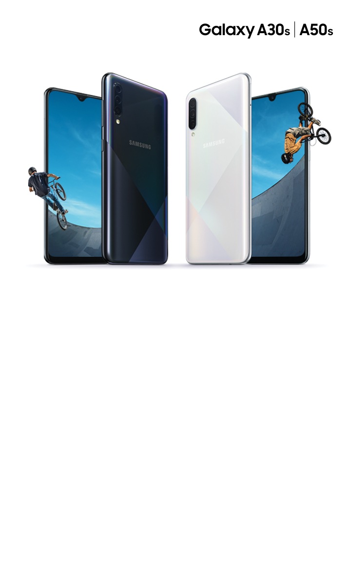 Front and Back of Galaxy A30s and A50s