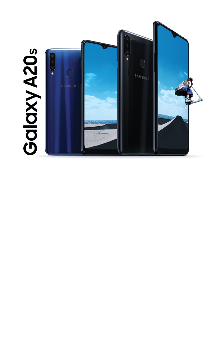 Front and Back of Galaxy A20s