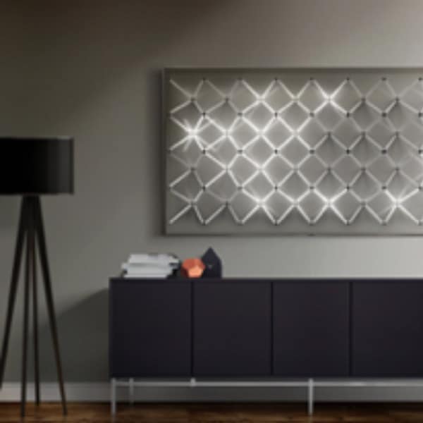 QLED TV on Ambient mode on the wall