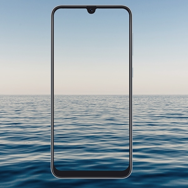 Sea in the backdrop of a Samsung phone