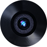 The camera lens part is enlarged