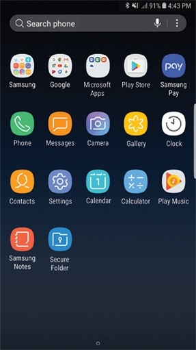 The App screen UI