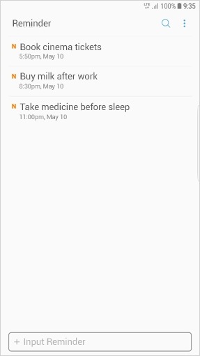 Reminder UI