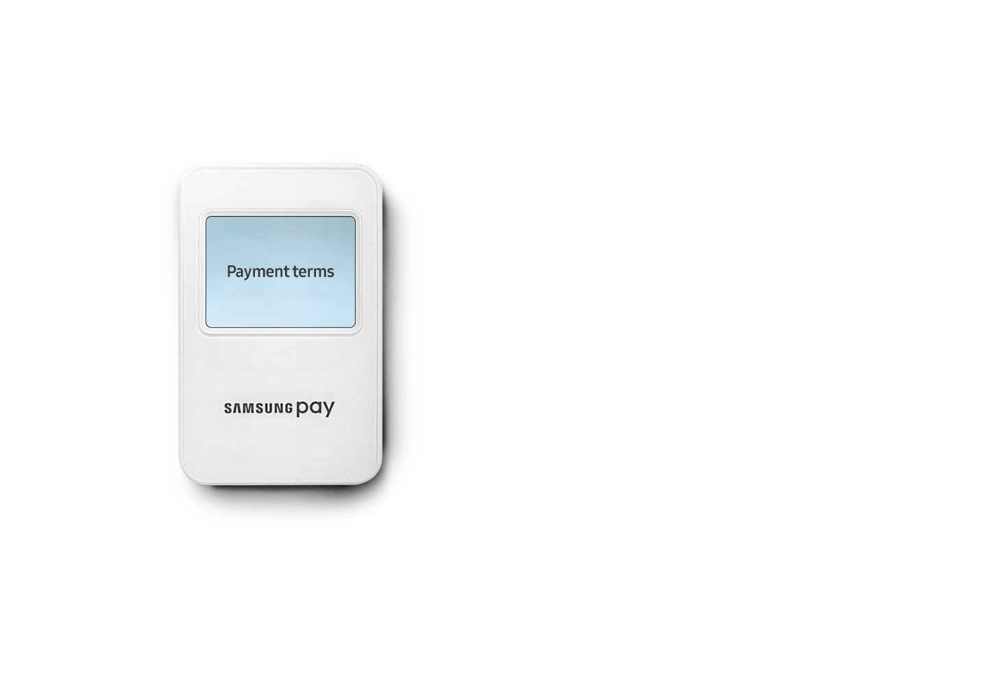 Samsung Pay payment terminal completed on the screen