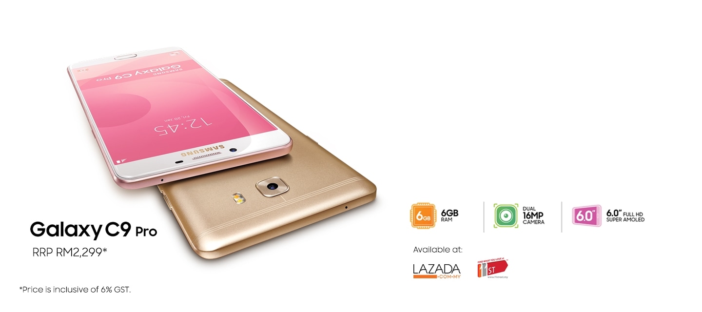 Galaxy C9 Pro Pre-order promo