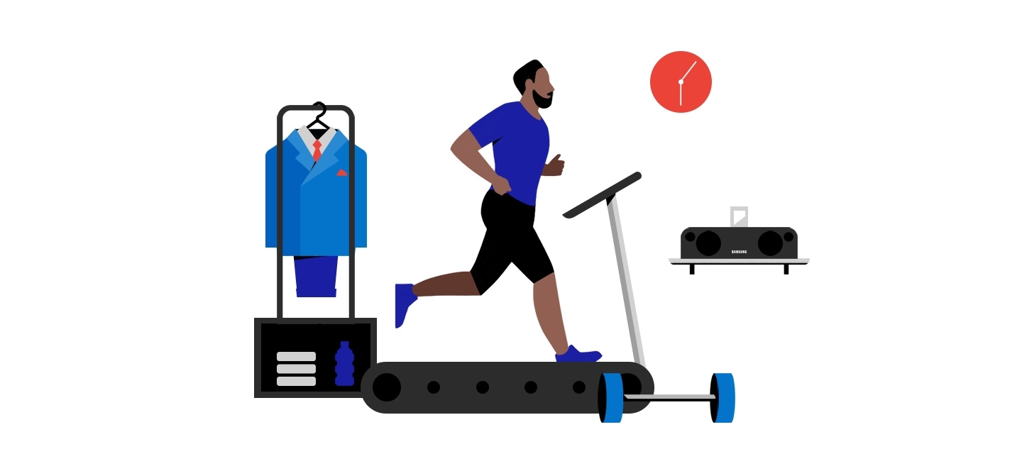 The illustration of treadmill shows Cory dose work out very often.