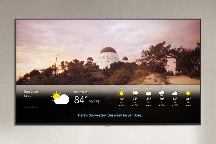The image is showing the weather information of San jose. There are humidity and temperature for a week..
