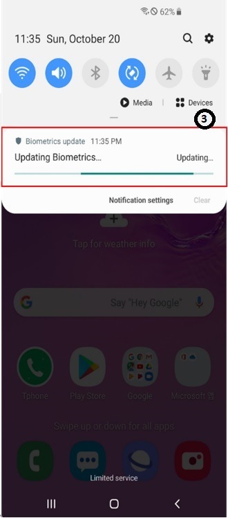 fingerprint update procedure