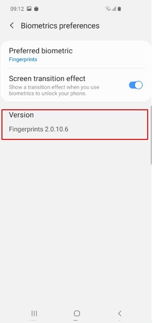 fingerprint update procedure