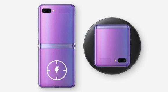 image of charging Galaxy Z Flip device