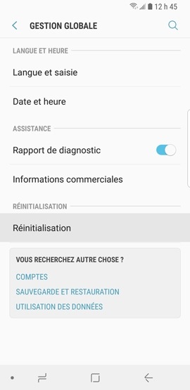 Galaxy S9 / S9 + | Comment effacer mes données et réinitialiser les paramètres par défaut?