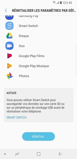 Galaxy S9 / S9 + | Comment effacer mes données et réinitialiser les paramètres par défaut?