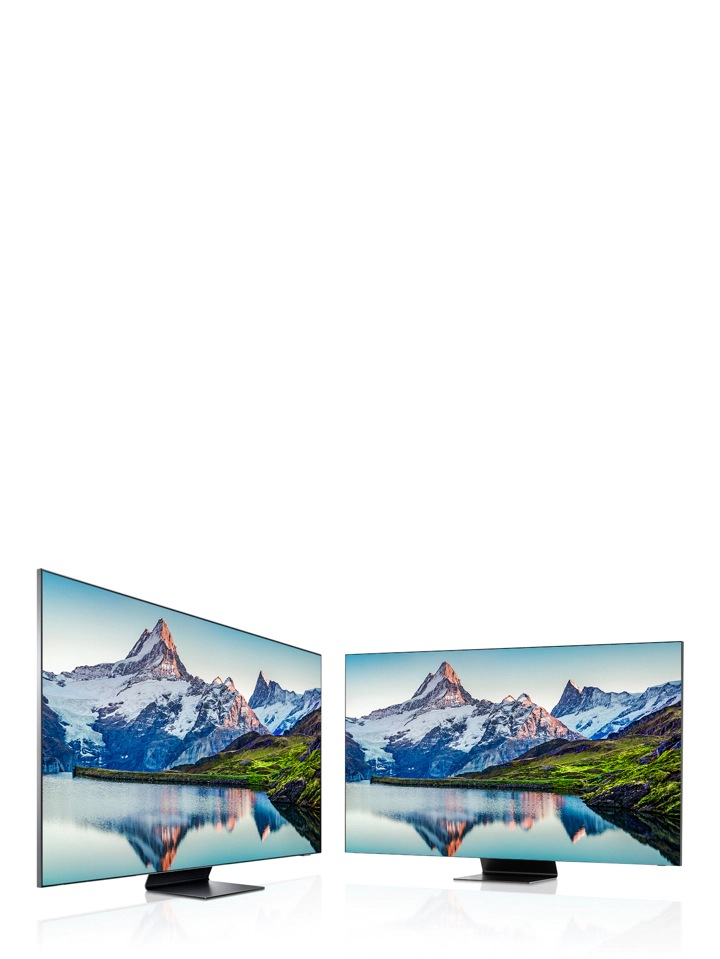 Un téléviseur QLED 2020 offre un angle de vision ultra-large qui vous permet d’apprécier un paysage de lac avec une qualité d'image exceptionnelle sous tous les angles.