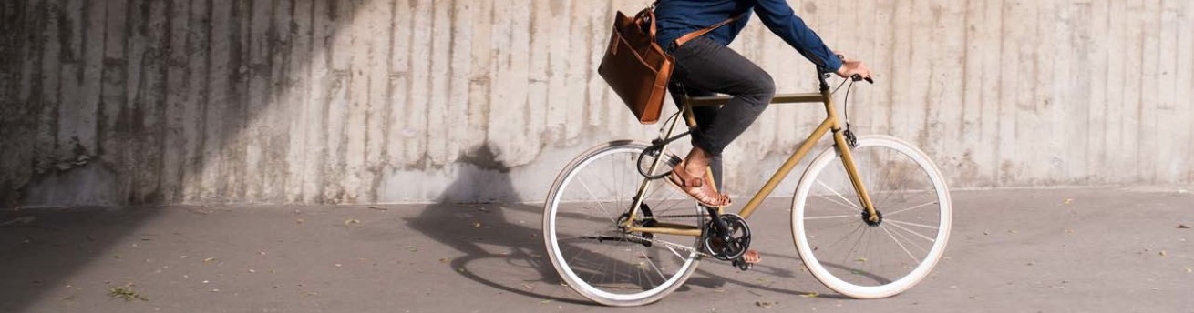 Man riding a bicycle