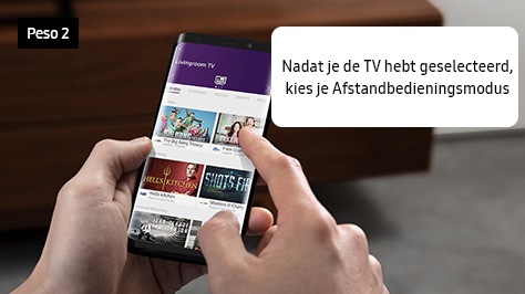 Stap 2. Nadat je de TV hebt geselecteerd, kies je Afstandbedieningsmodus