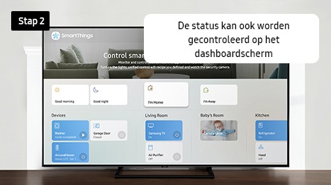 2. De status kan ook worden gecontroleerd op het dashboardscherm