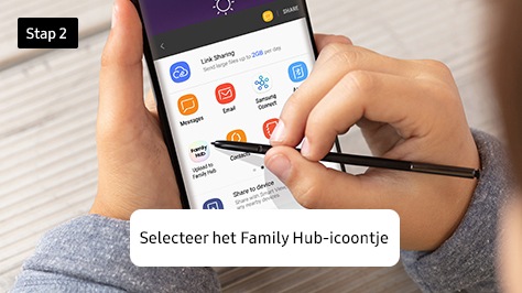 2. Selecteer het Family Hub-icoontje
