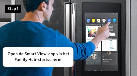 Stap 1. Open de Smart View-app via het Family Hub-startscherm