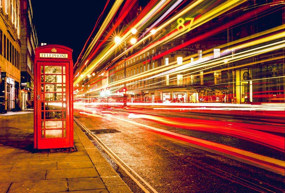 telefoon london, london telephone booth by night telefoon london, london telephone booth by night