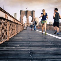 Hardlopen brug stad