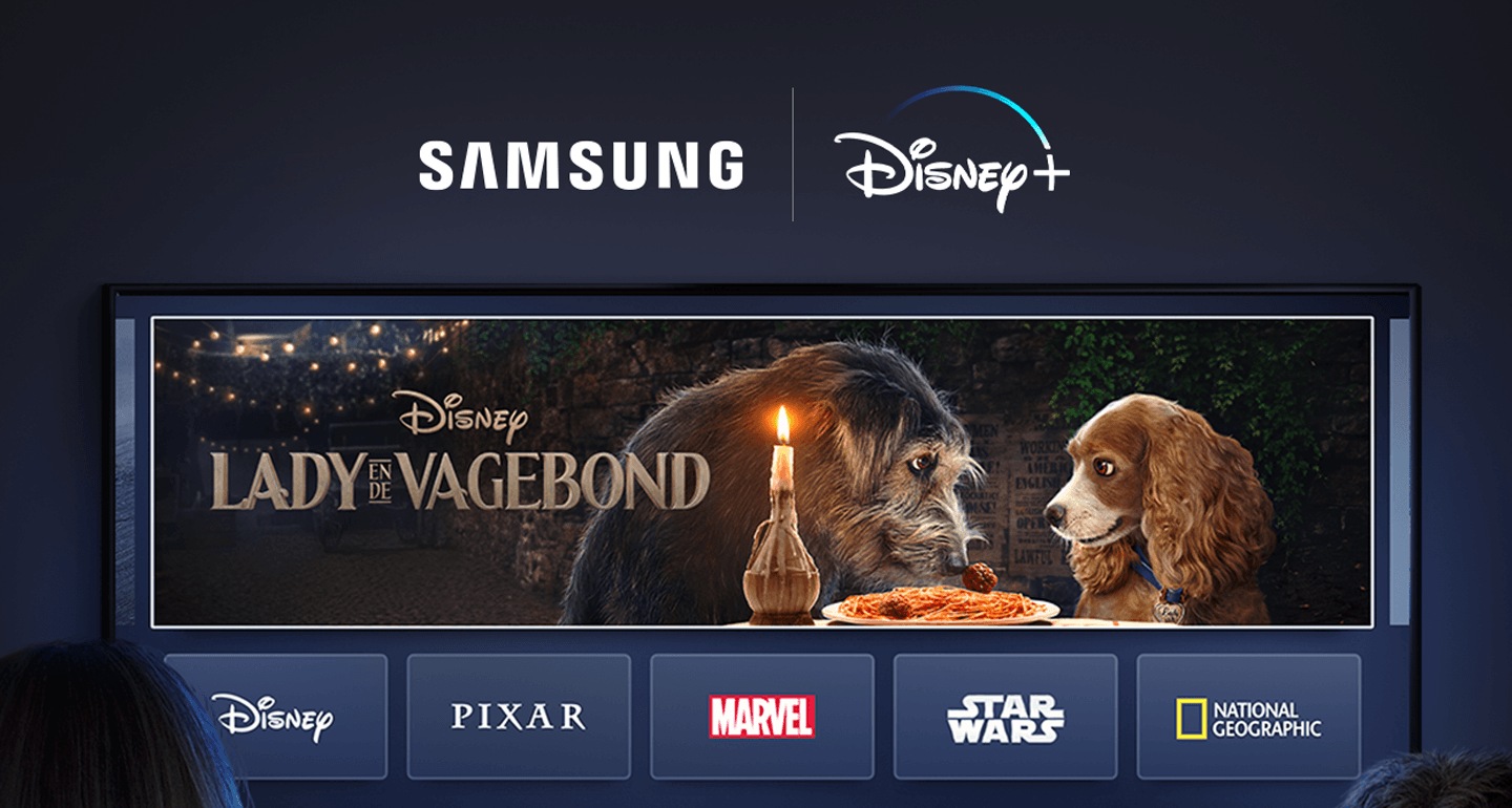 Samsung QLED Disney+ Lady en de Vagebond