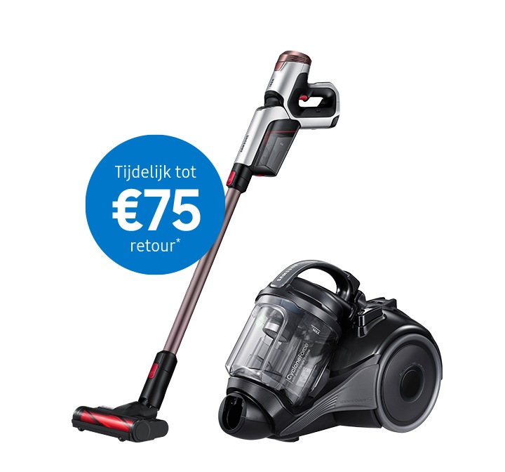 Samsung Powerstick en Zakloze stofzuiger promotie