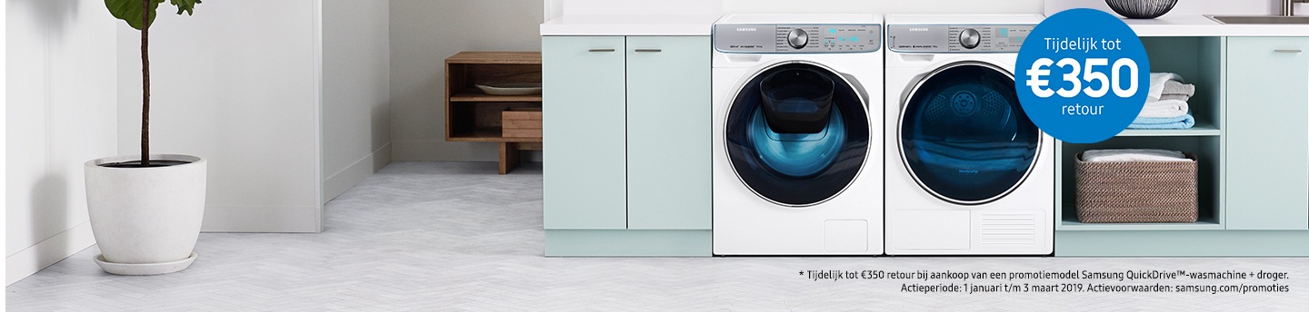 Samsung QuickDrive wasmachine promotie