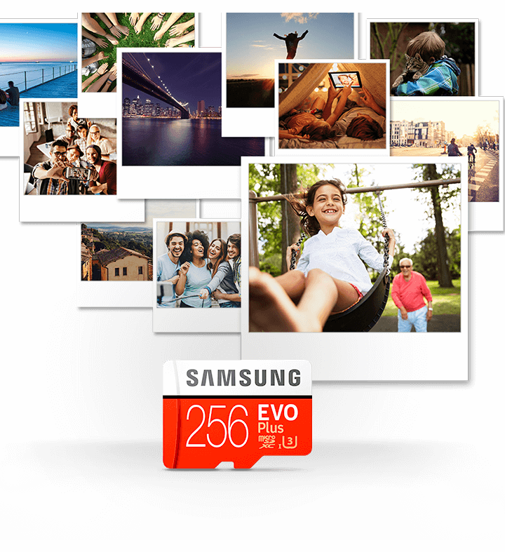 Carte d'extension de mémoire Samsung contenant des photos