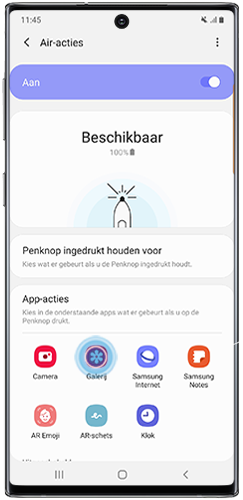 Selecteer de app die je wilt aanpassen