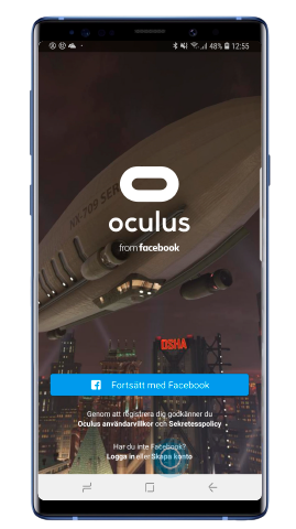 Logga in på Oculus med Facebook