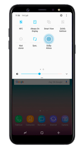 Dolby Atmos op mijn Galaxy A6 plus gebruiken, Dolby Atmos symbool