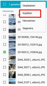 Hoe kopieer ik mijn foto’s van mijn telefoon naar mijn SD-kaart?