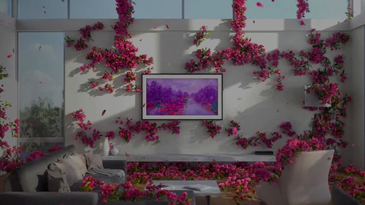 The Frame TV toont kunst op het scherm. The Frame TV past perfect in het interieur en maakt de woonruimte nog mooier.