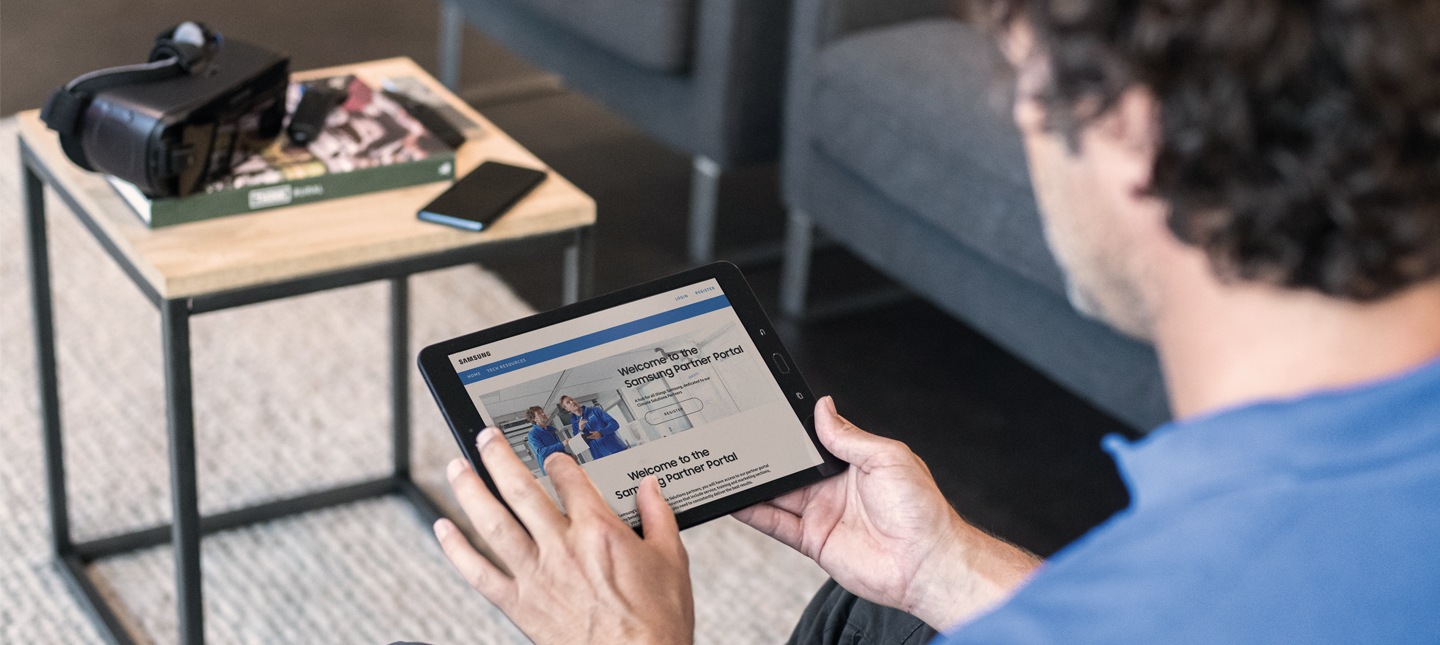Banner/fane på Samsungs partnerportal