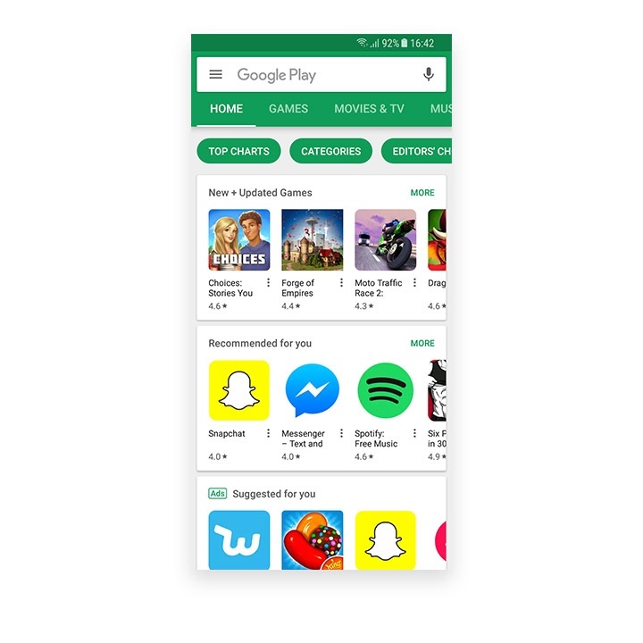Apper i Google Play Butikk
