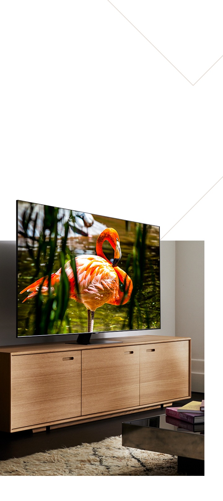 Video som viser Adaptive Picture Samsung QLED 2020 viser et tilpasset bilde som er optimalisert for et lyst rom
