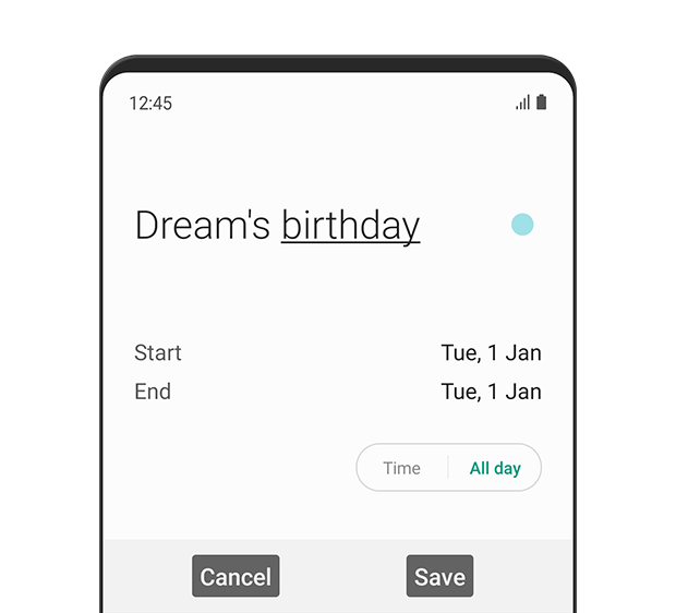 The 'Cancel' and 'Save' buttons are highlighted in black to enable the user to focus on them.